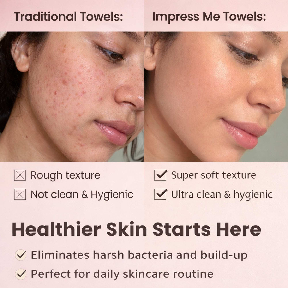 Premium XL Disposable Face Towels - Travel-Ready (60ct)