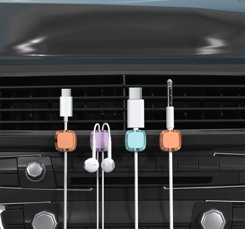 6-Piece Colorful Adhesive Cable Clips for Desk