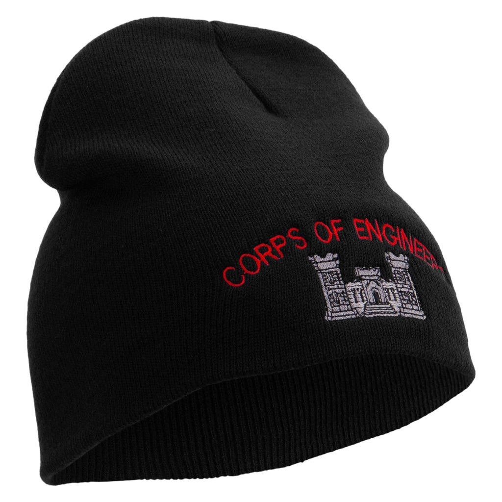 US Army Corps of Engineers Embroidered 8 Inch Knitted Short Beanie