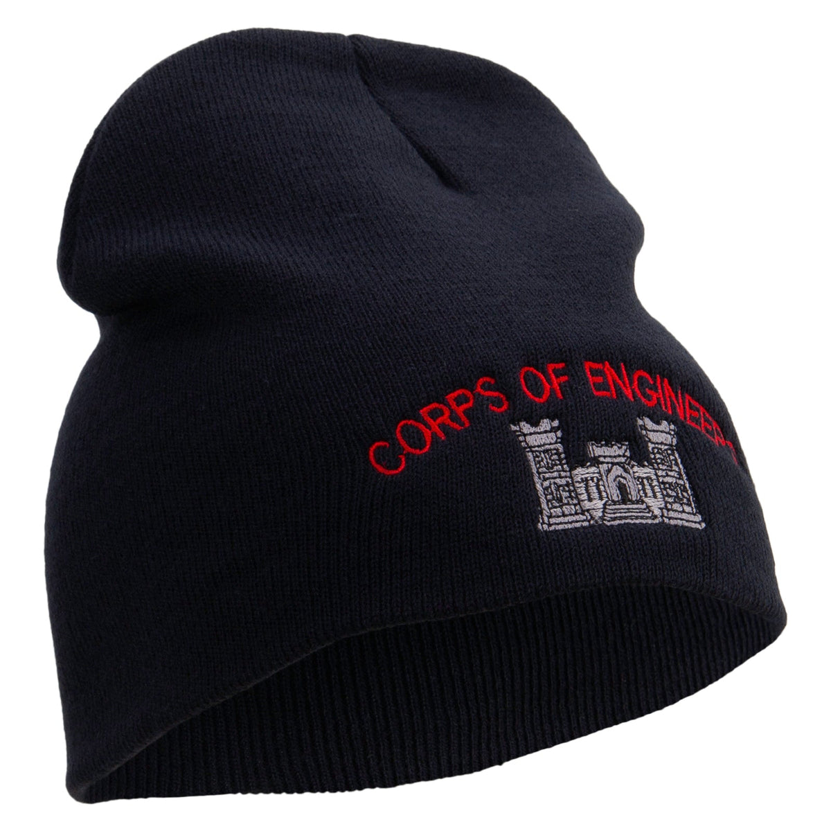 US Army Corps of Engineers Embroidered 8 Inch Knitted Short Beanie