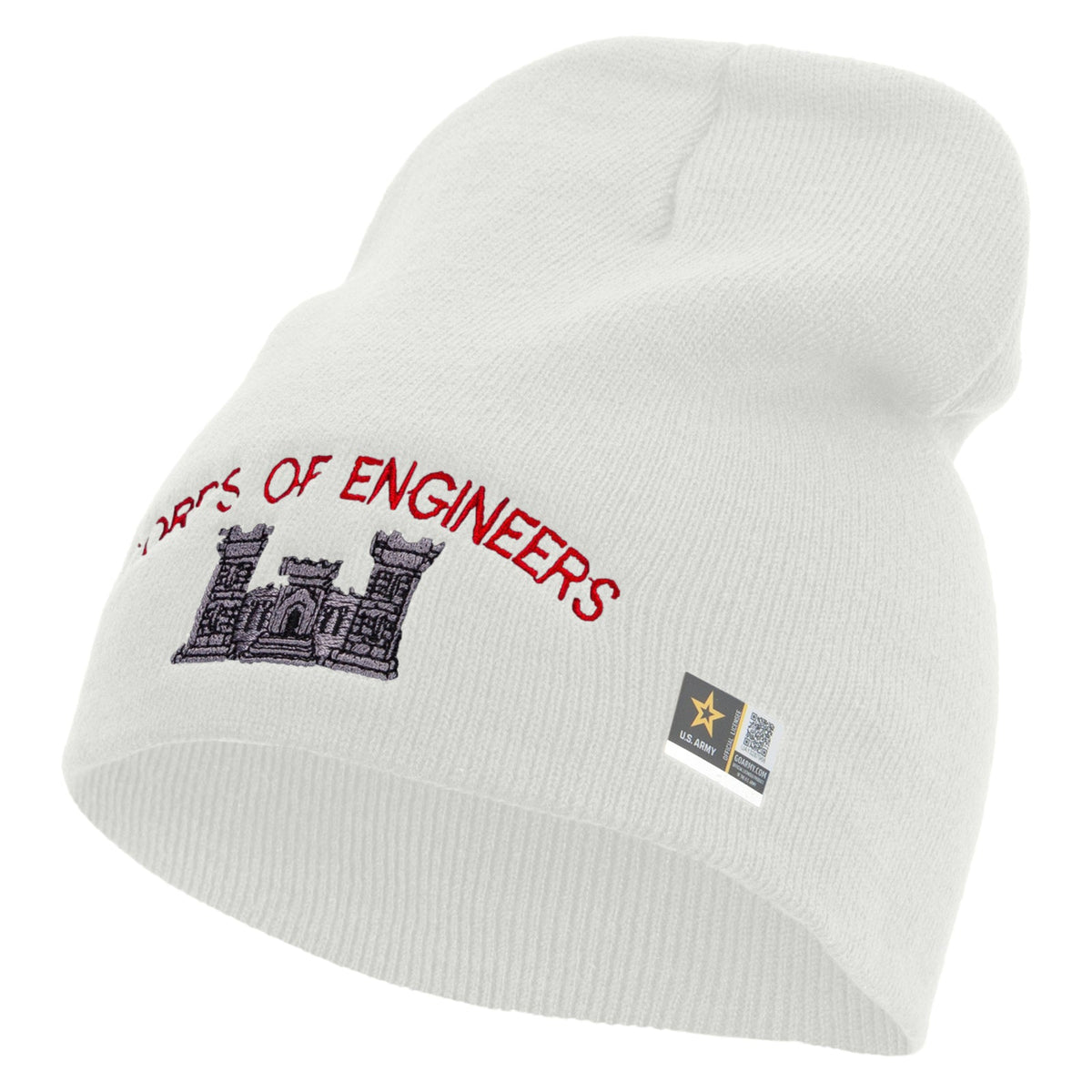 US Army Corps of Engineers Embroidered 8 Inch Knitted Short Beanie