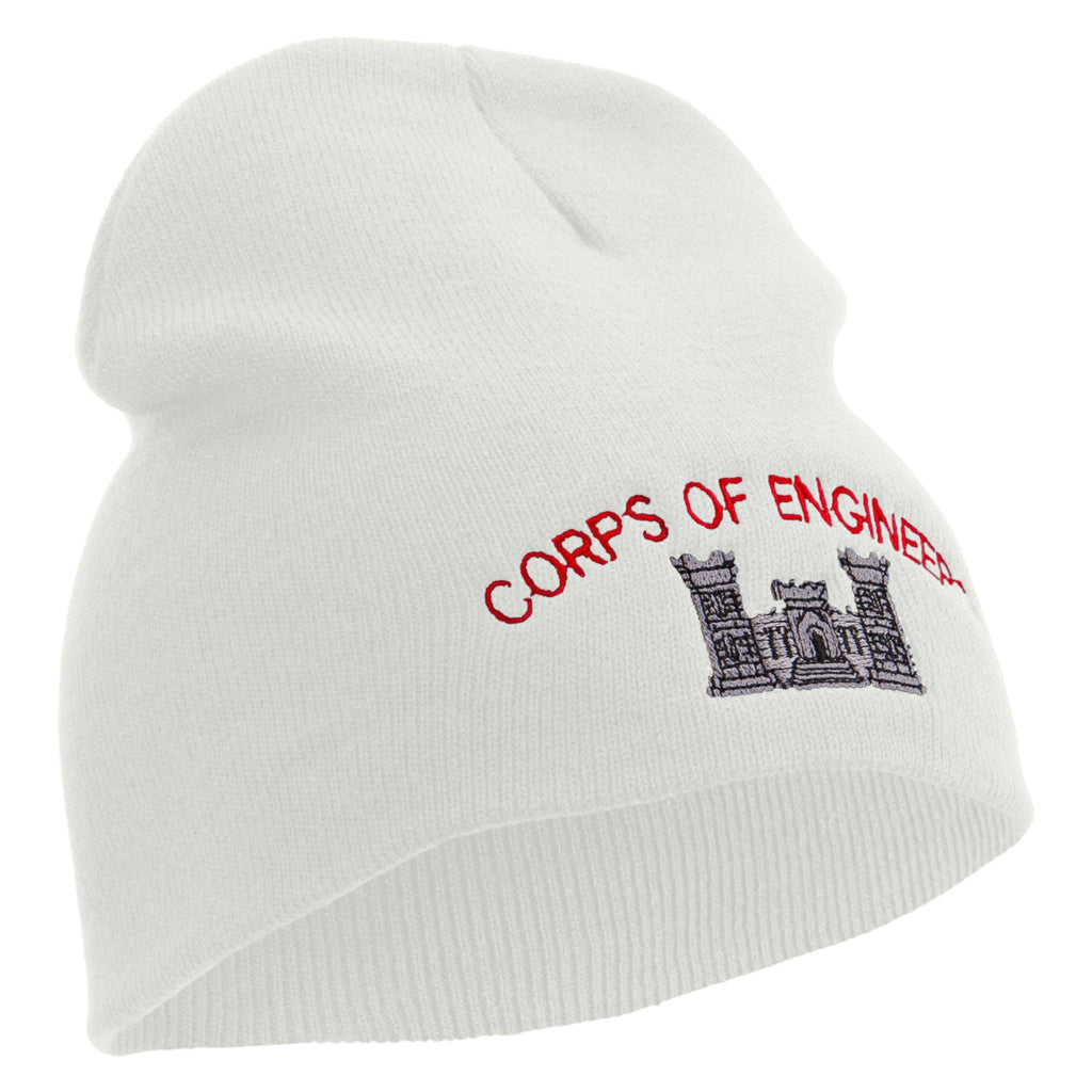 US Army Corps of Engineers Embroidered 8 Inch Knitted Short Beanie