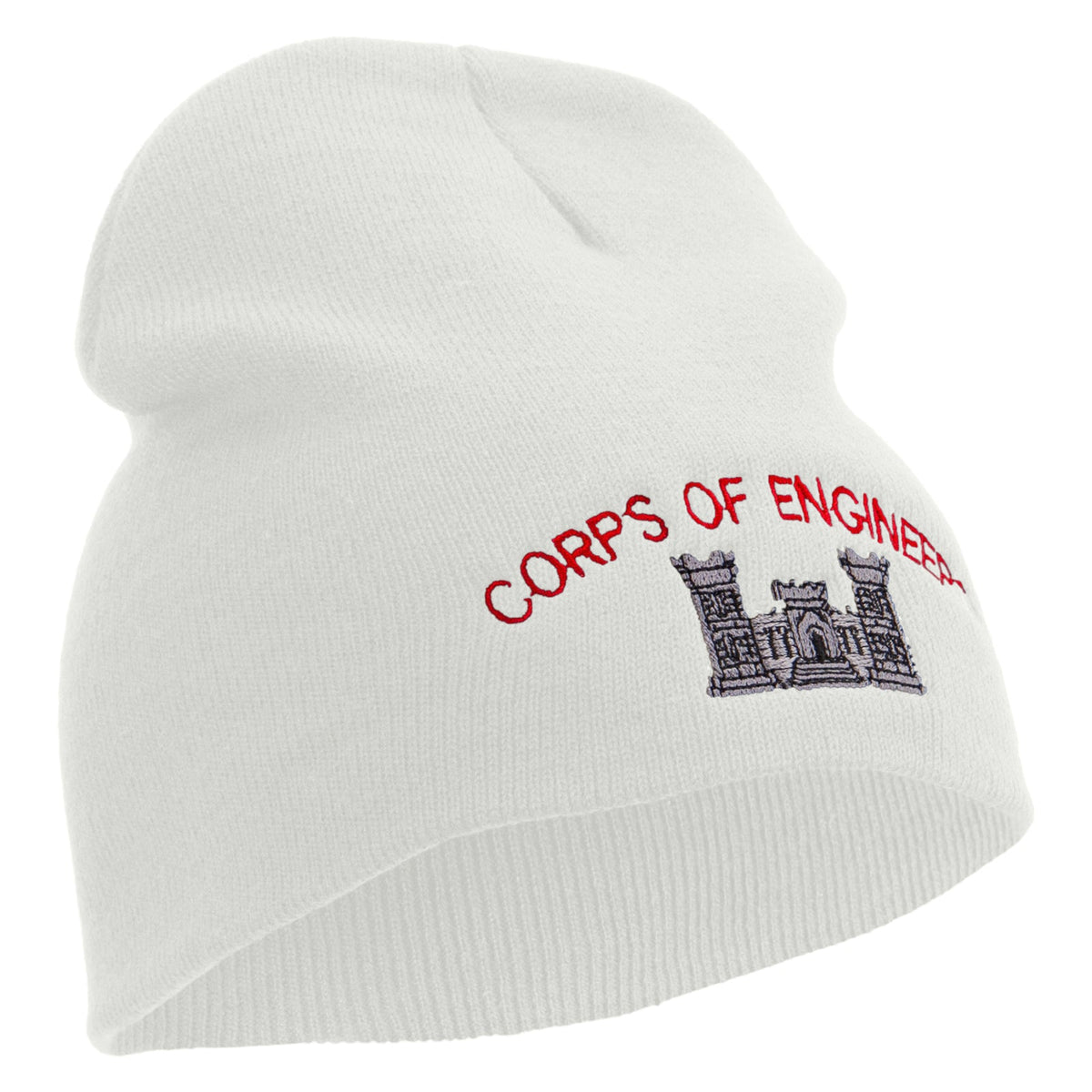 US Army Corps of Engineers Embroidered 8 Inch Knitted Short Beanie