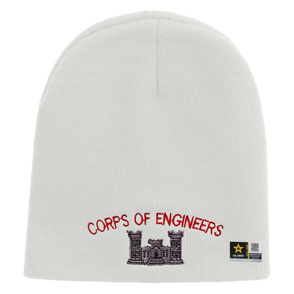 US Army Corps of Engineers Embroidered 8 Inch Knitted Short Beanie