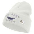US Army Aviation Embroidered 12 Inch Long Knitted Beanie