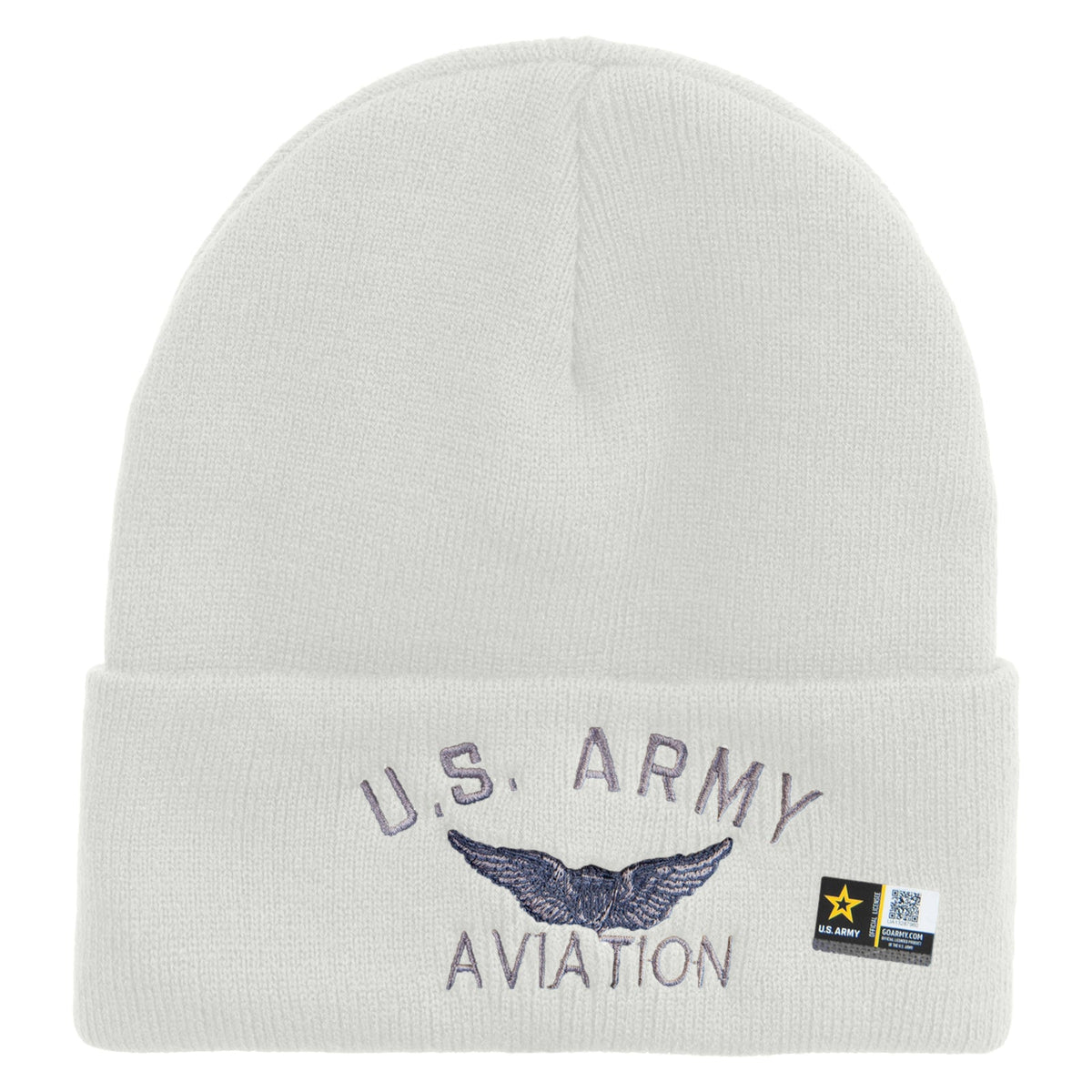 US Army Aviation Embroidered 12 Inch Long Knitted Beanie
