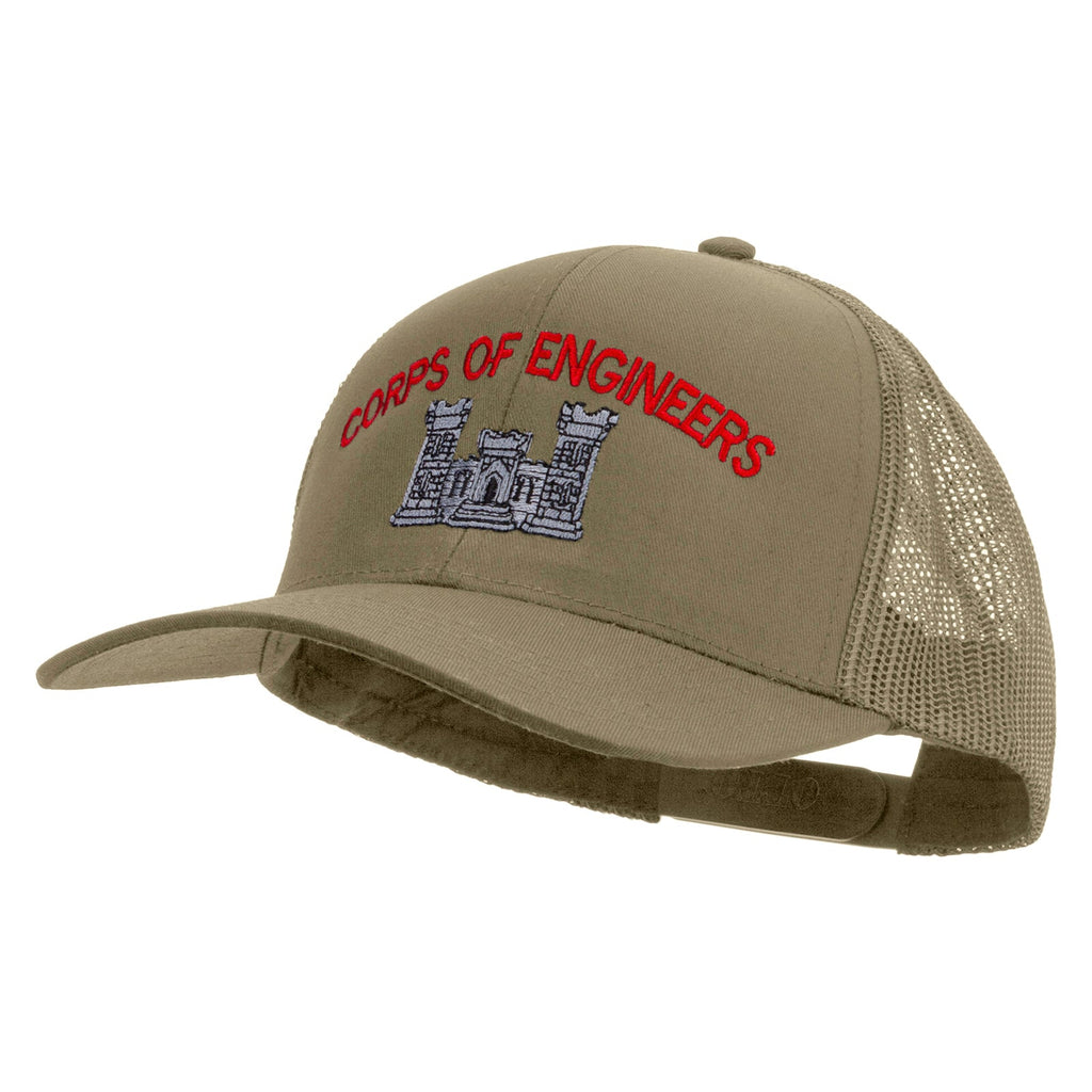 US Army Corps of Engineers Embroidered Solid Cotton Twill Mesh Prostyle Cap