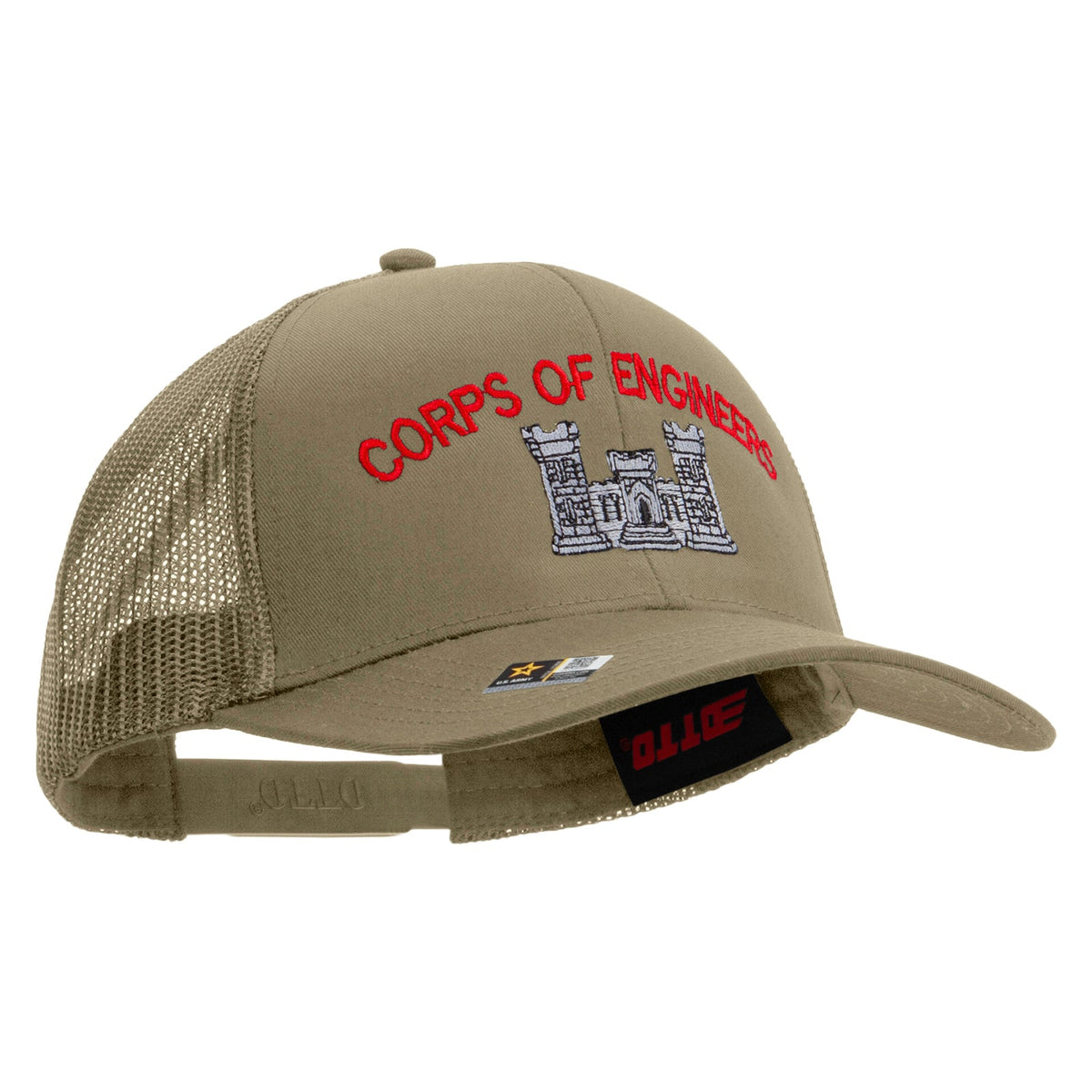 US Army Corps of Engineers Embroidered Solid Cotton Twill Mesh Prostyle Cap