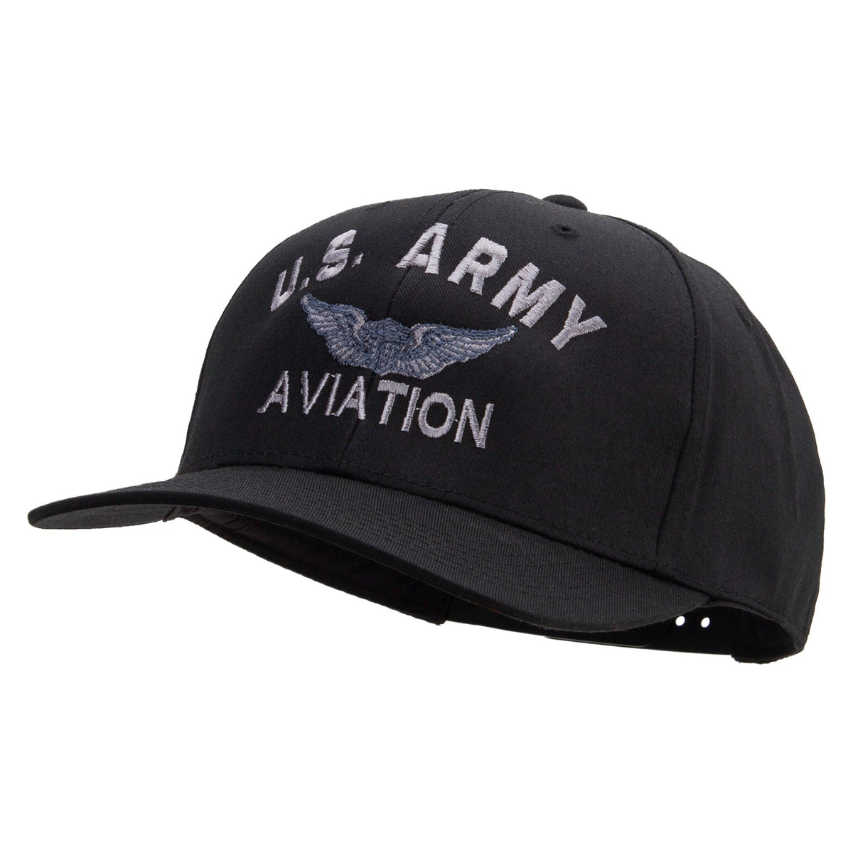 US Army Aviation Embroidered Solid Cotton Twill Pro Style Cap
