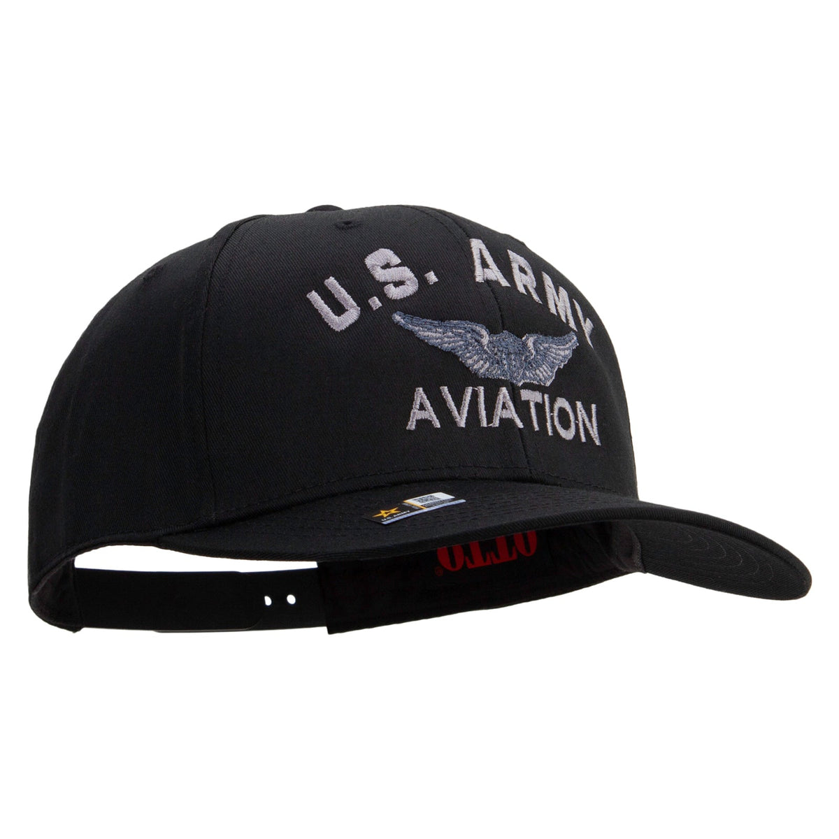 US Army Aviation Embroidered Solid Cotton Twill Pro Style Cap