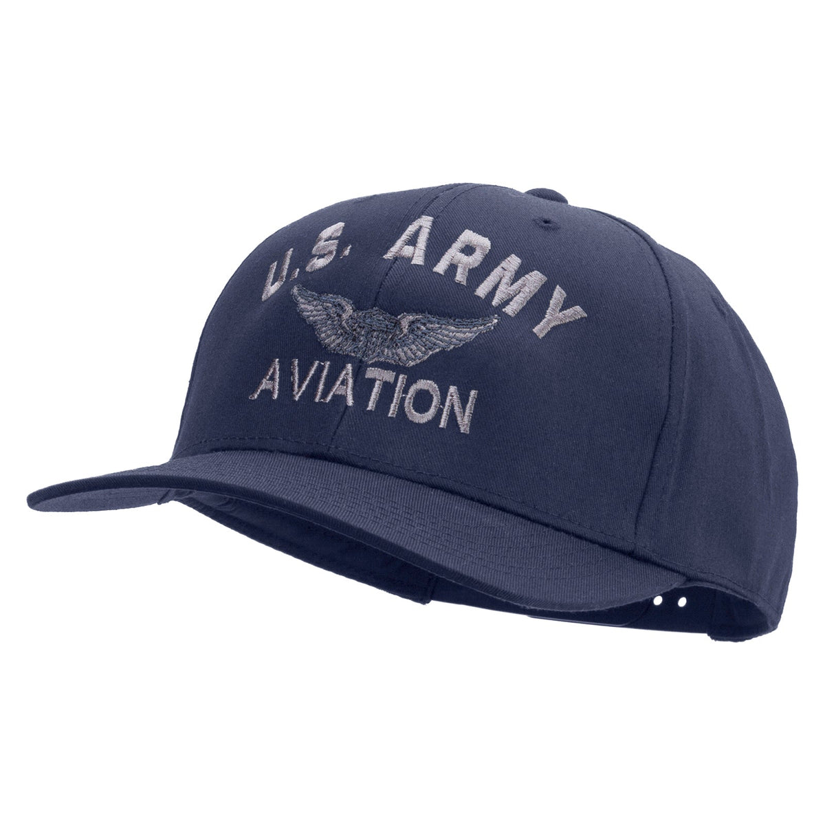 US Army Aviation Embroidered Solid Cotton Twill Pro Style Cap