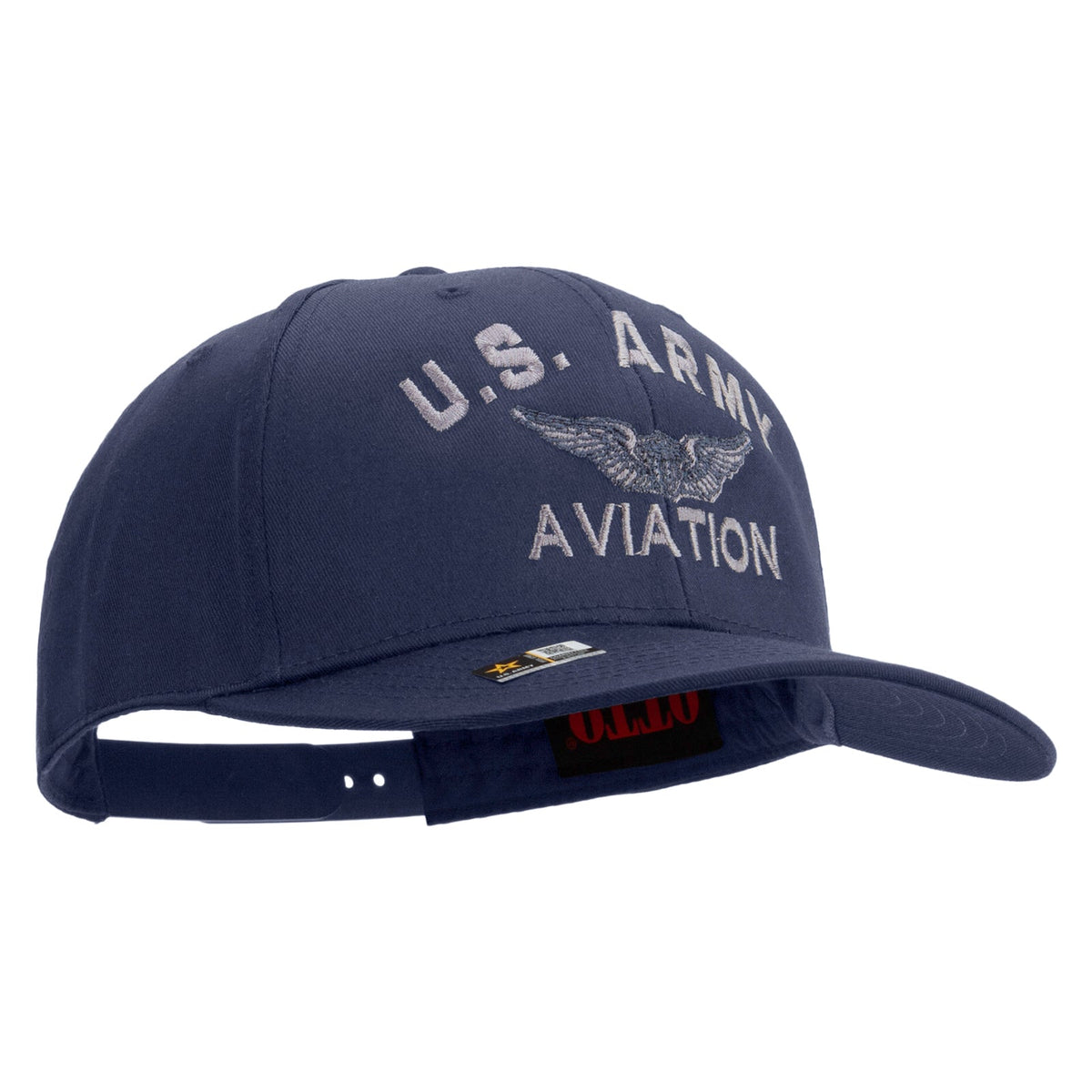 US Army Aviation Embroidered Solid Cotton Twill Pro Style Cap