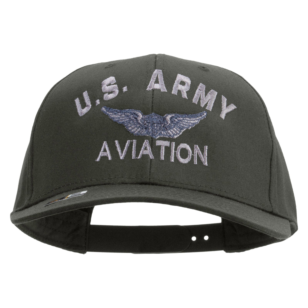 US Army Aviation Embroidered Solid Cotton Twill Pro Style Cap