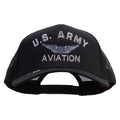 US Army Aviation Embroidered Solid Cotton Twill Mesh Prostyle Cap