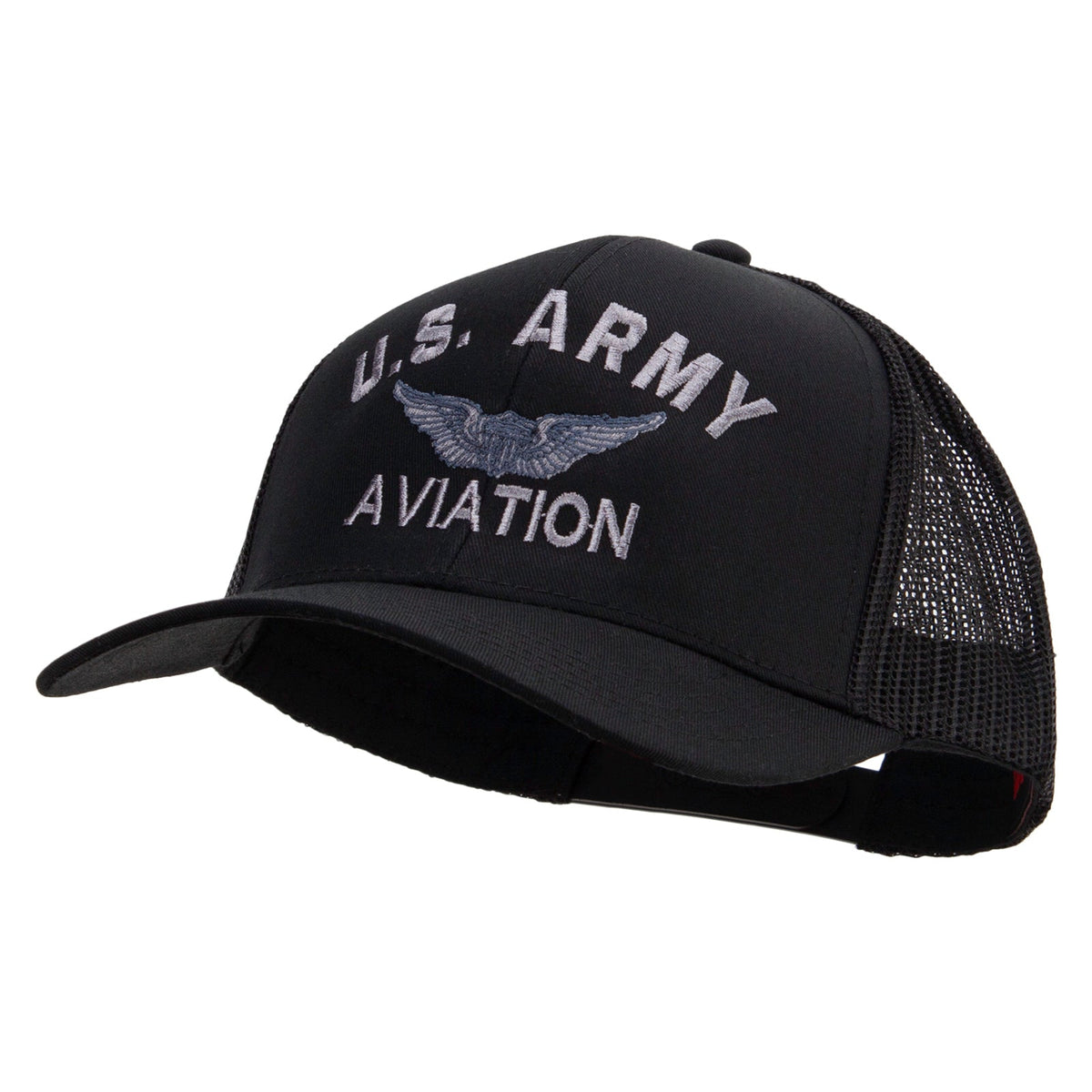 US Army Aviation Embroidered Solid Cotton Twill Mesh Prostyle Cap
