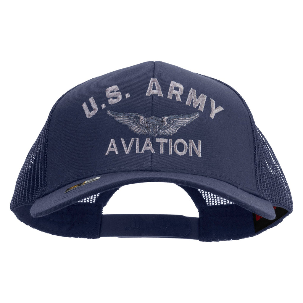 US Army Aviation Embroidered Solid Cotton Twill Mesh Prostyle Cap
