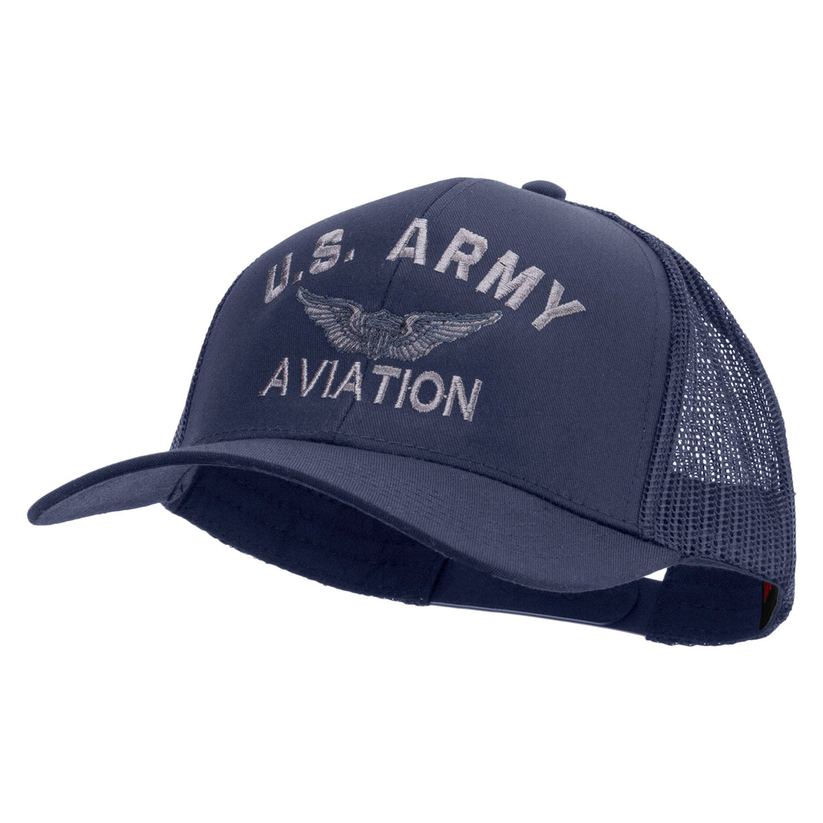 US Army Aviation Embroidered Solid Cotton Twill Mesh Prostyle Cap