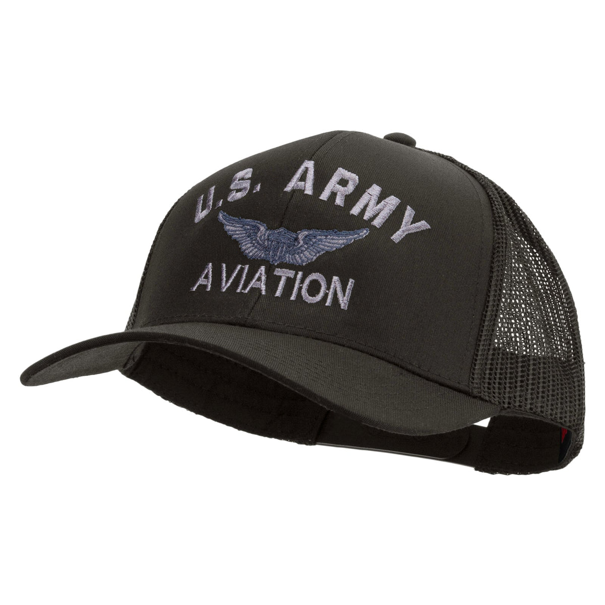 US Army Aviation Embroidered Solid Cotton Twill Mesh Prostyle Cap