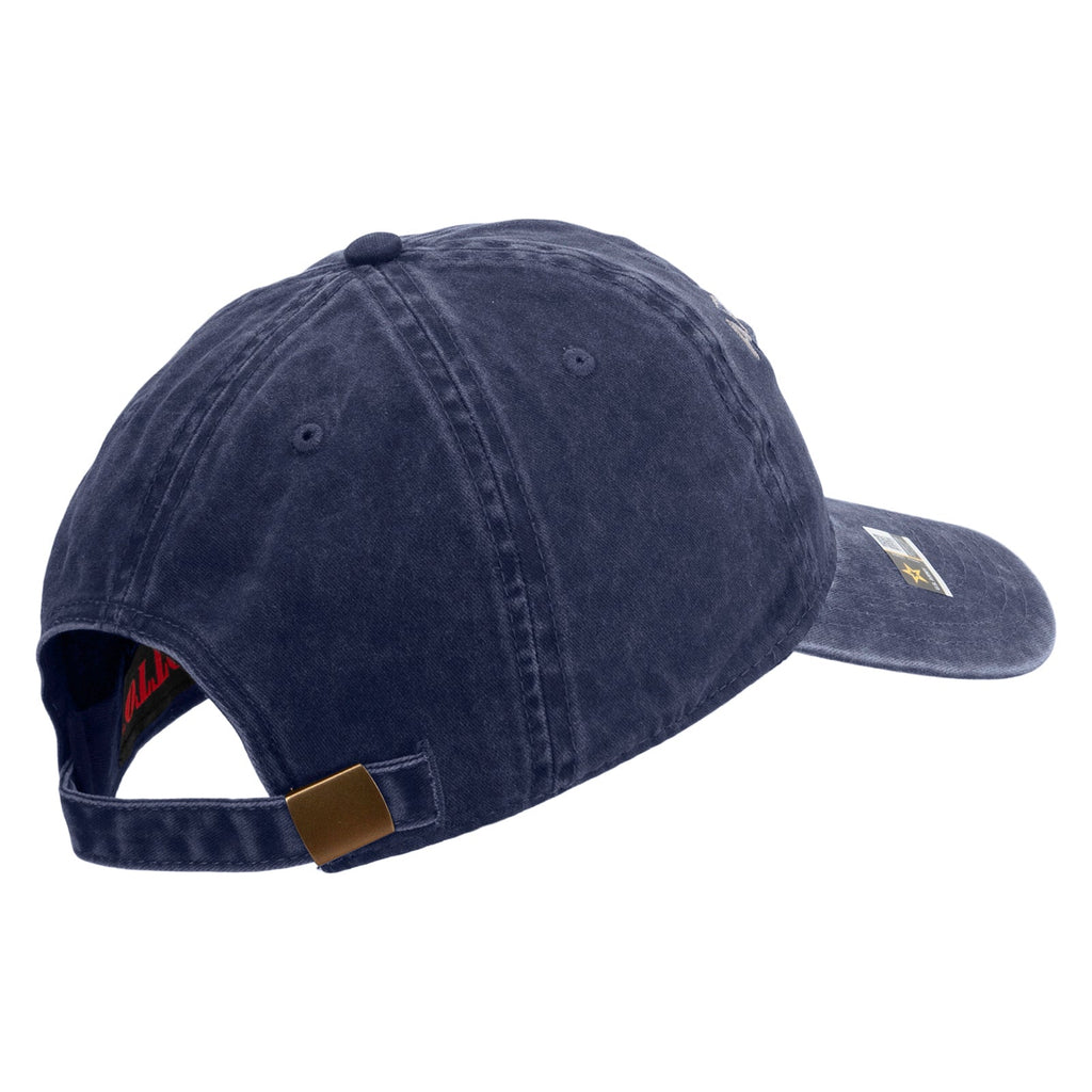 Army Aviator Veteran Embroidered Washed Solid Pigment Dyed Cotton Twill Brass Buckle Cap