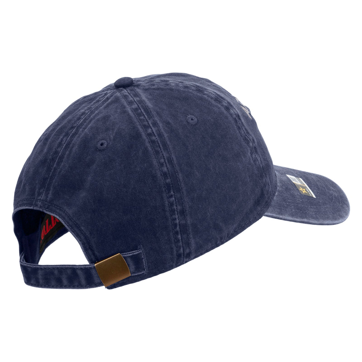 Army Aviator Veteran Embroidered Washed Solid Pigment Dyed Cotton Twill Brass Buckle Cap