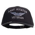 Army Aviator Veteran Embroidered Solid Cotton Twill Pro Style Cap