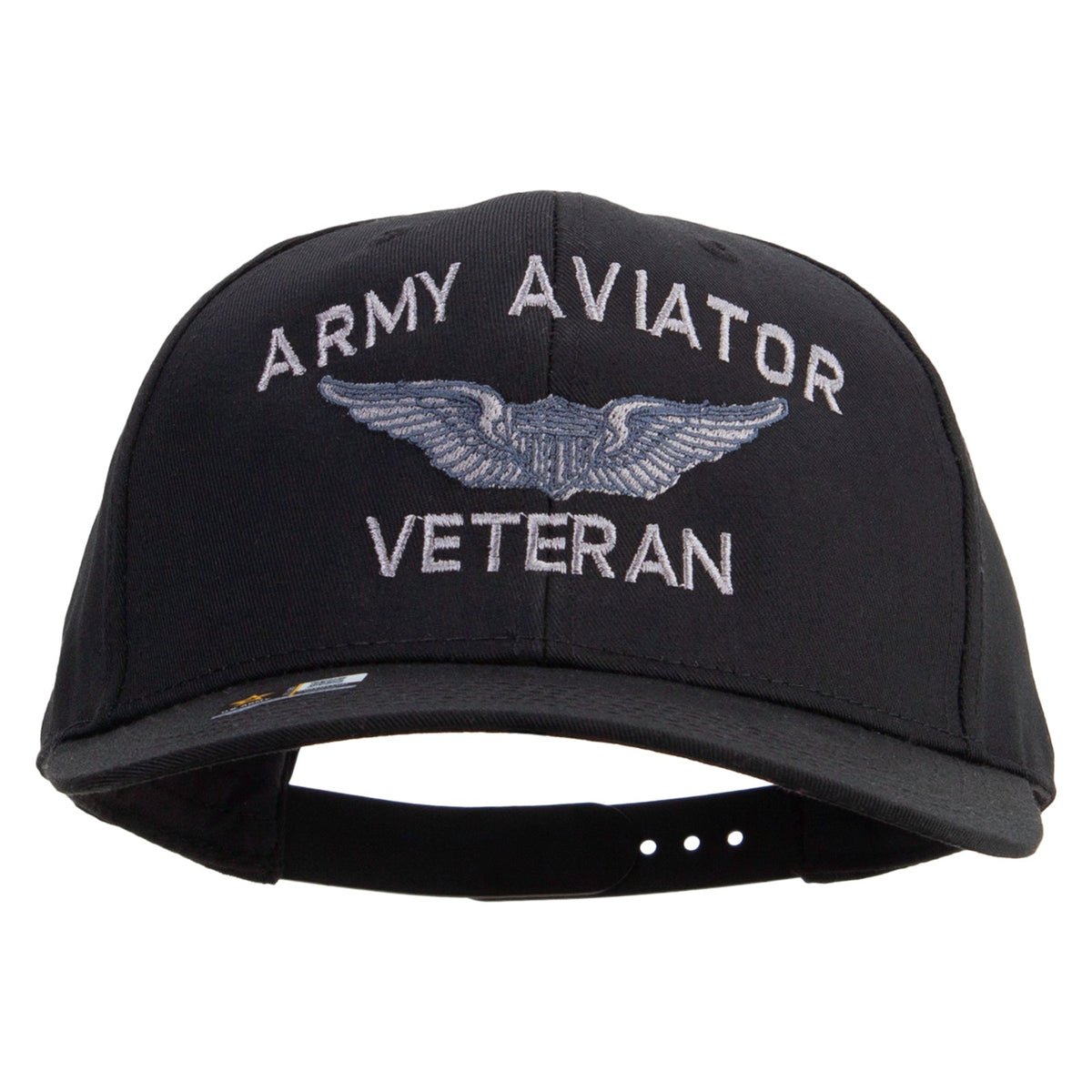 Army Aviator Veteran Embroidered Solid Cotton Twill Pro Style Cap