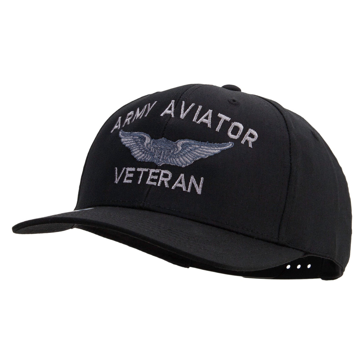 Army Aviator Veteran Embroidered Solid Cotton Twill Pro Style Cap