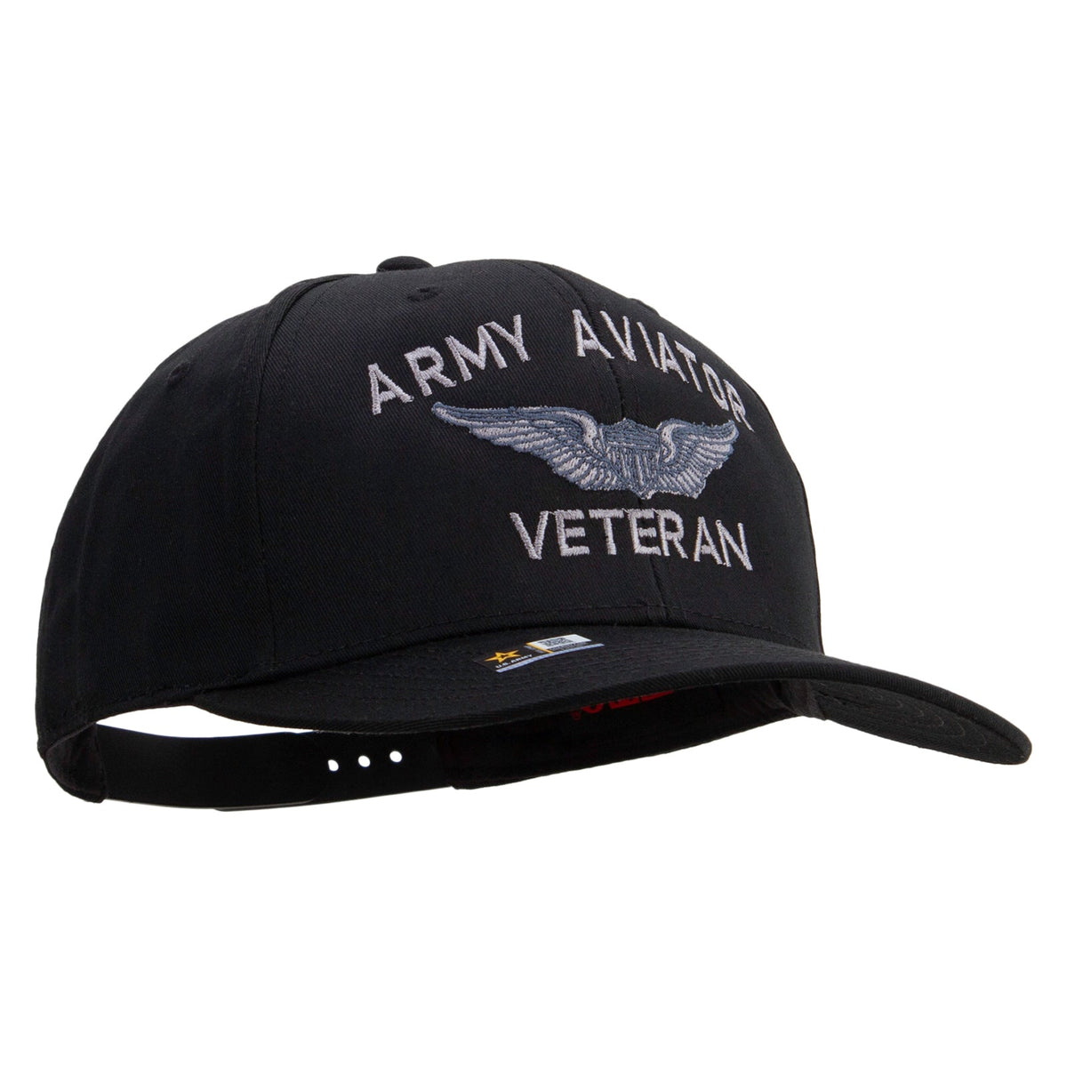 Army Aviator Veteran Embroidered Solid Cotton Twill Pro Style Cap