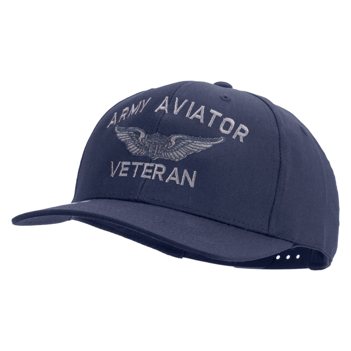 Army Aviator Veteran Embroidered Solid Cotton Twill Pro Style Cap