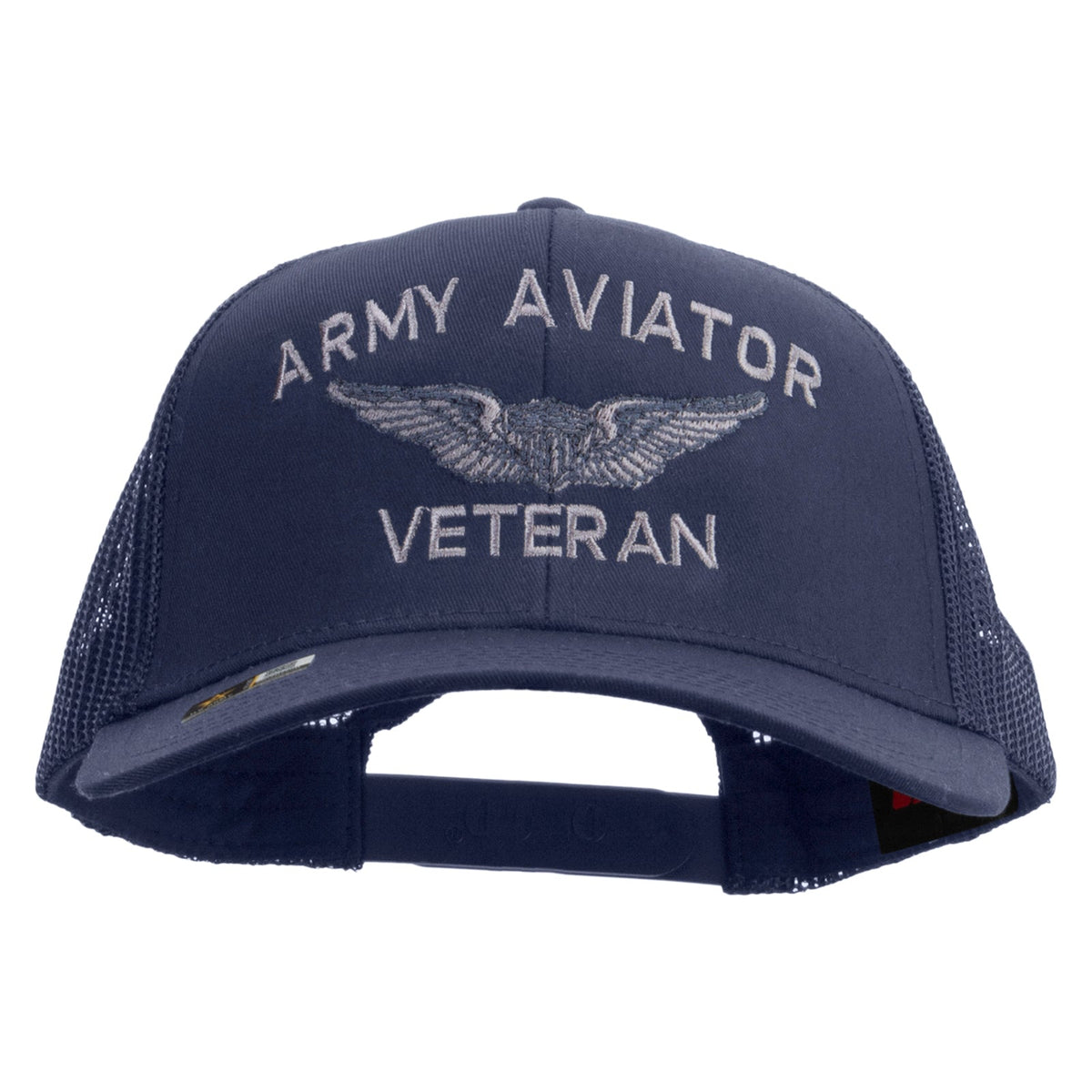 Army Aviator Veteran Embroidered Solid Cotton Twill Mesh Prostyle Cap