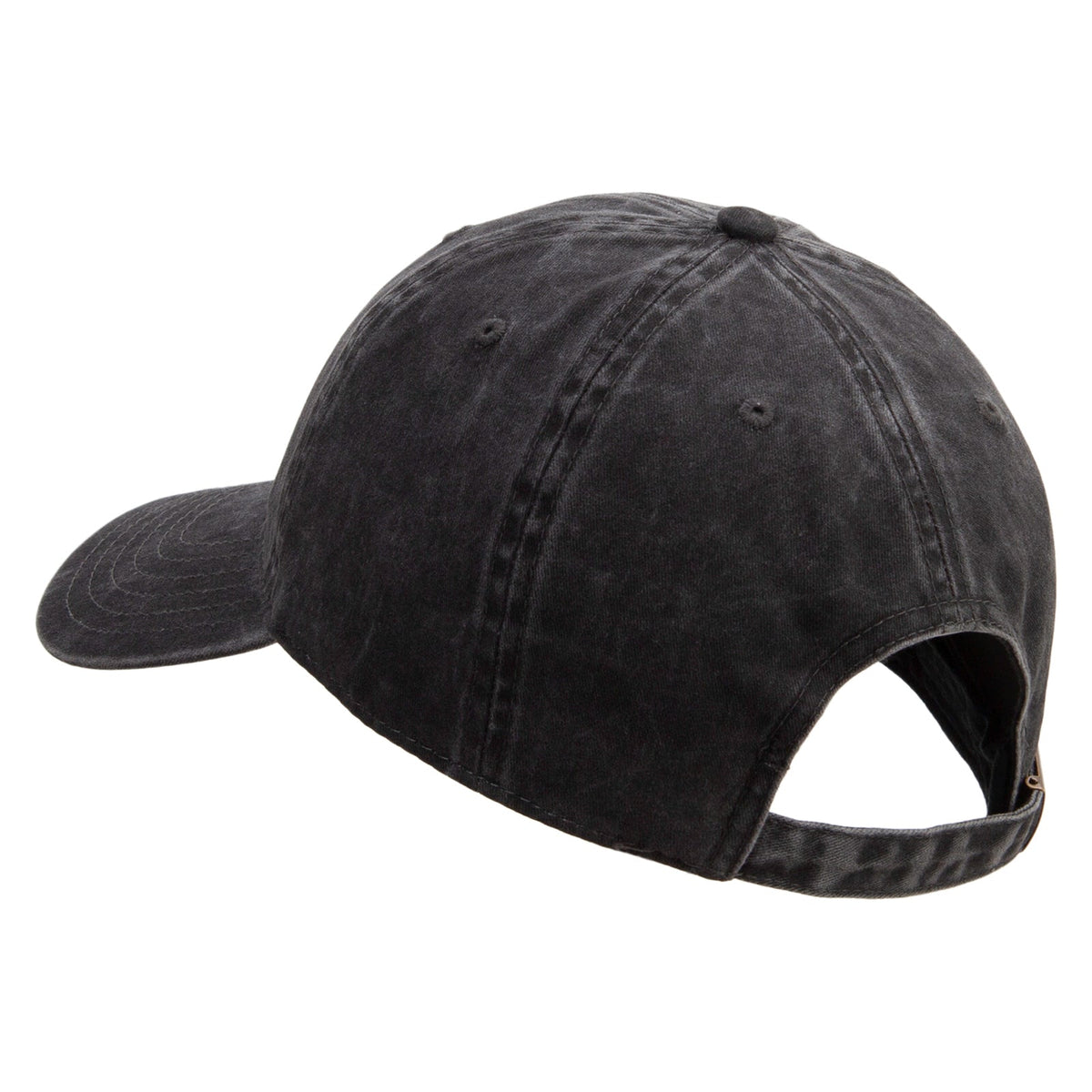Star US Army Veteran Military Embroidered Washed Solid Pigment Dyed Cotton Twill Brass Buckle Cap