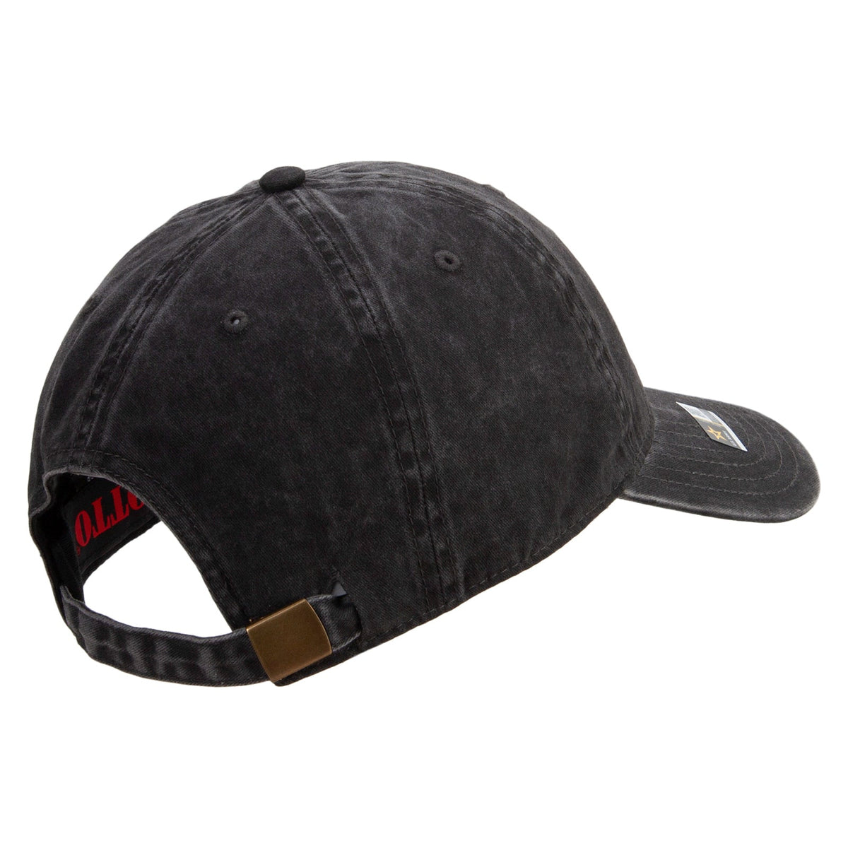 Star US Army Veteran Military Embroidered Washed Solid Pigment Dyed Cotton Twill Brass Buckle Cap
