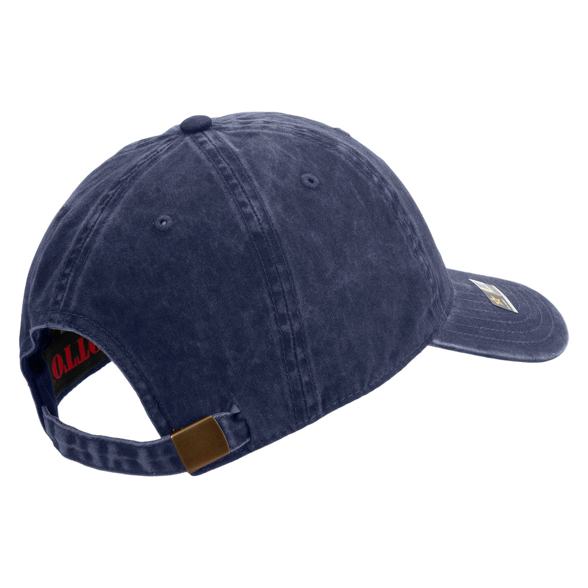 Star US Army Veteran Military Embroidered Washed Solid Pigment Dyed Cotton Twill Brass Buckle Cap