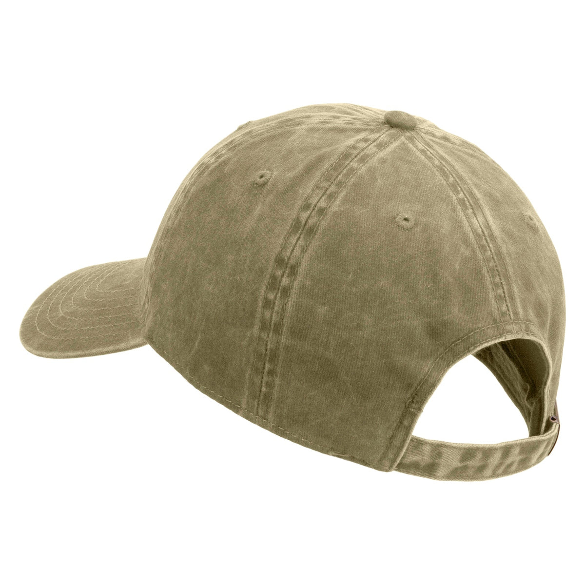 Star US Army Veteran Military Embroidered Washed Solid Pigment Dyed Cotton Twill Brass Buckle Cap