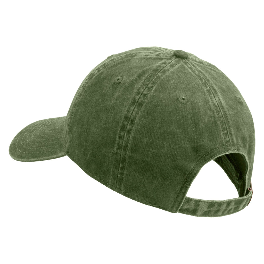 Star US Army Veteran Military Embroidered Washed Solid Pigment Dyed Cotton Twill Brass Buckle Cap
