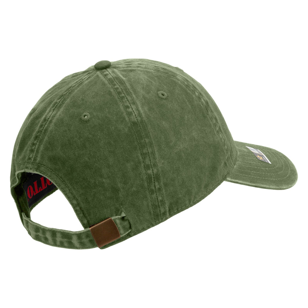 Star US Army Veteran Military Embroidered Washed Solid Pigment Dyed Cotton Twill Brass Buckle Cap