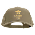 Star US Army Veteran Military Embroidered Solid Cotton Twill Mesh Prostyle Cap