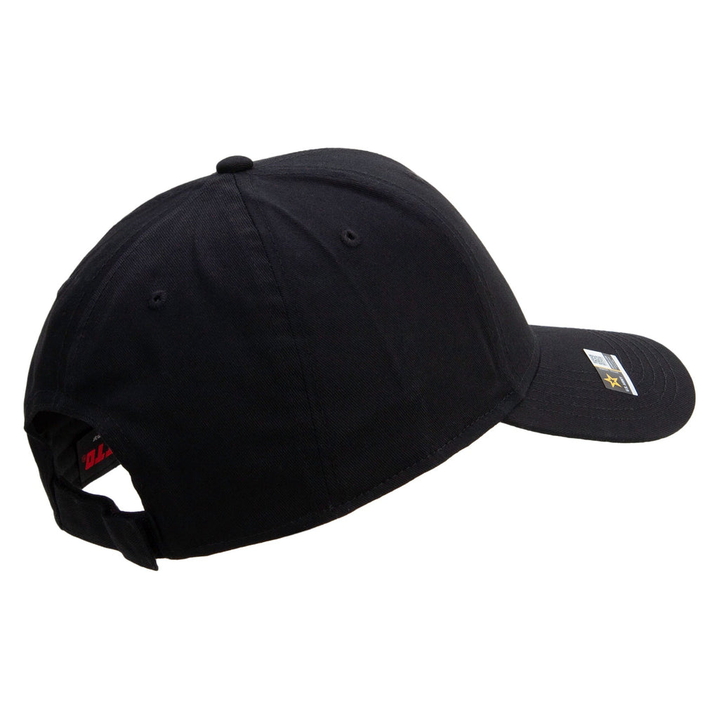 Star US Army Veteran Military Embroidered Solid Cotton Twill Low Profile Strap Cap