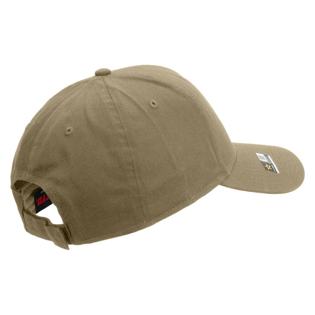 Star US Army Veteran Military Embroidered Solid Cotton Twill Low Profile Strap Cap