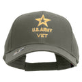 Star US Army Veteran Military Embroidered Solid Cotton Twill Low Profile Strap Cap