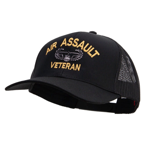 Air Assault Veteran Embroidered Solid Cotton Twill Mesh Prostyle Cap