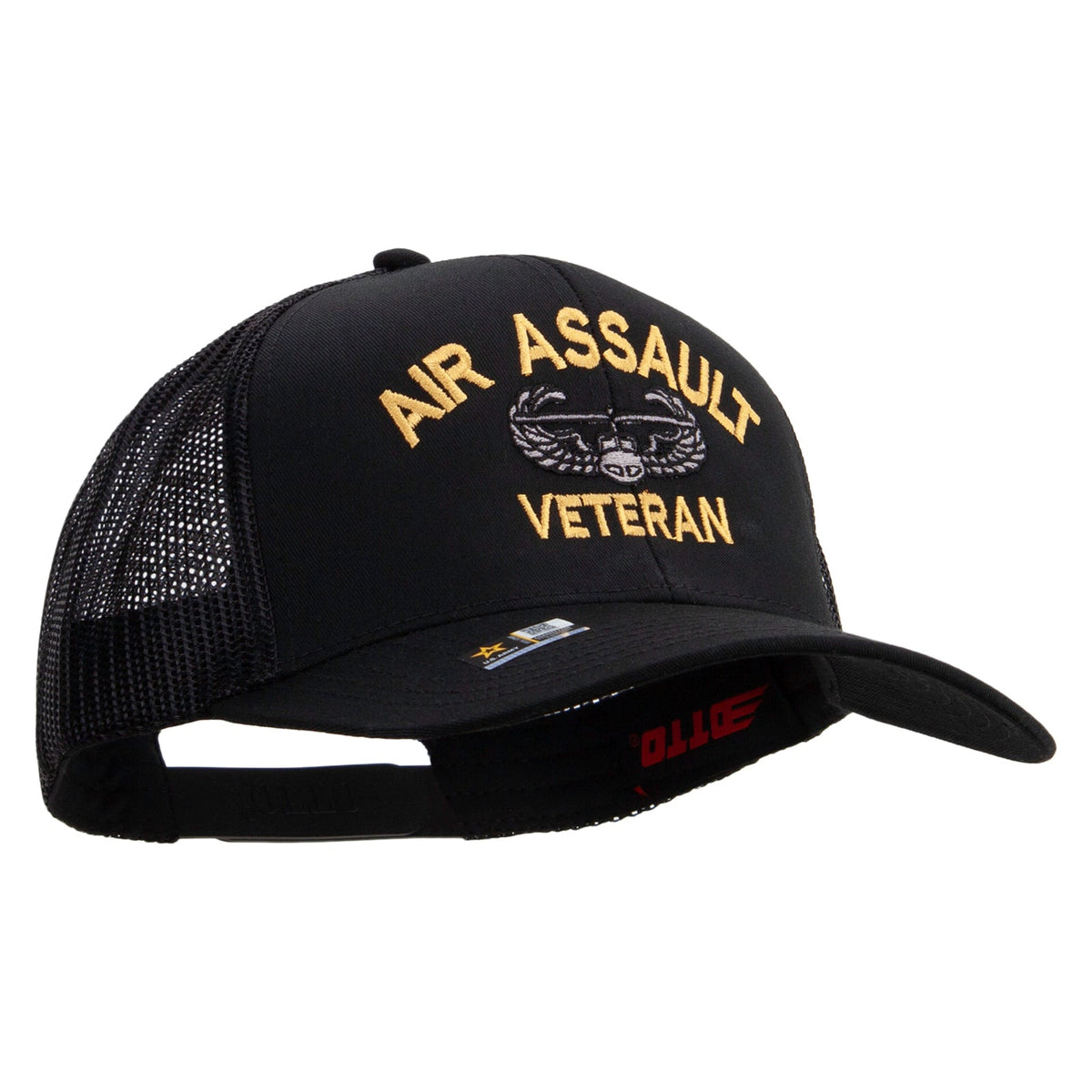 Air Assault Veteran Embroidered Solid Cotton Twill Mesh Prostyle Cap