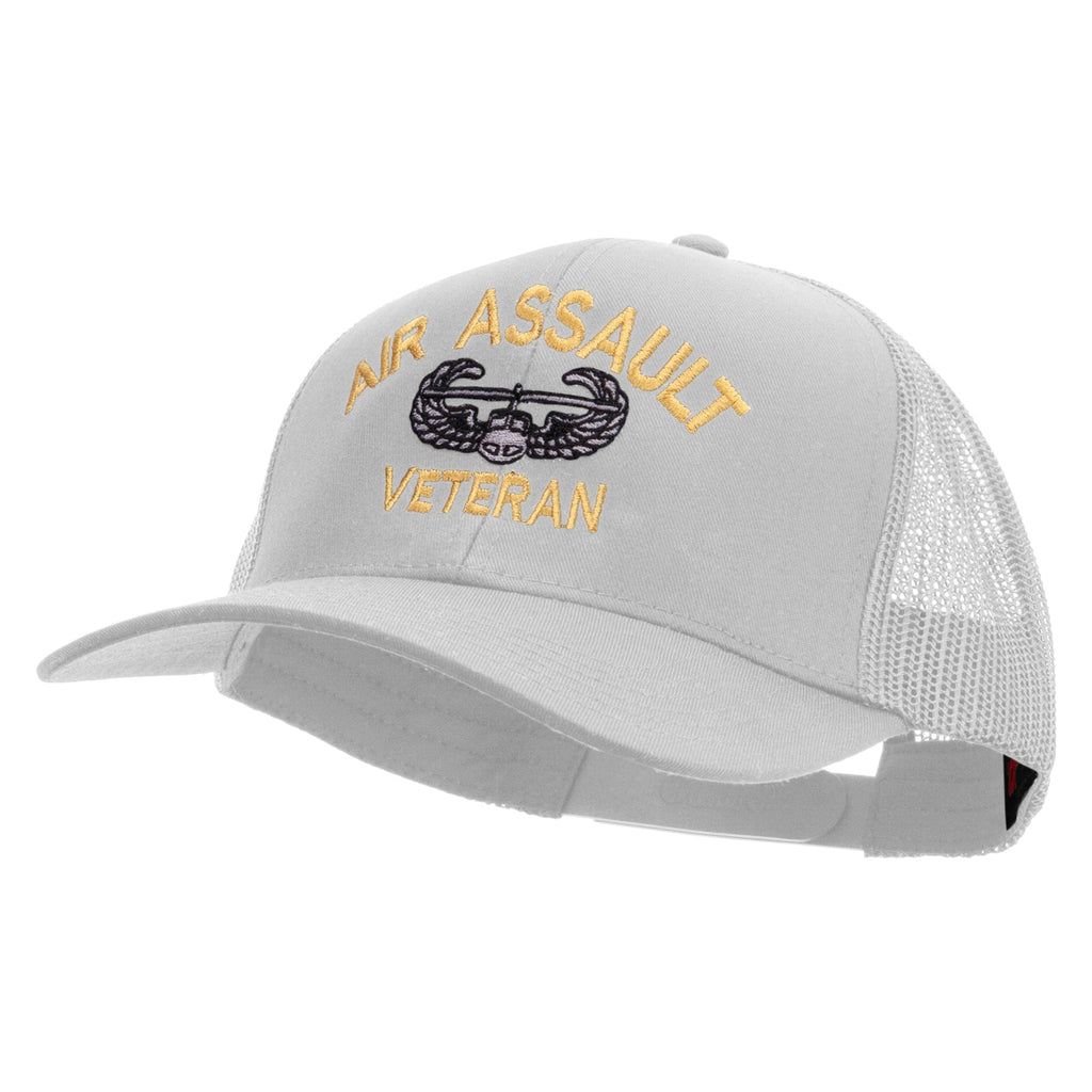 Air Assault Veteran Embroidered Solid Cotton Twill Mesh Prostyle Cap