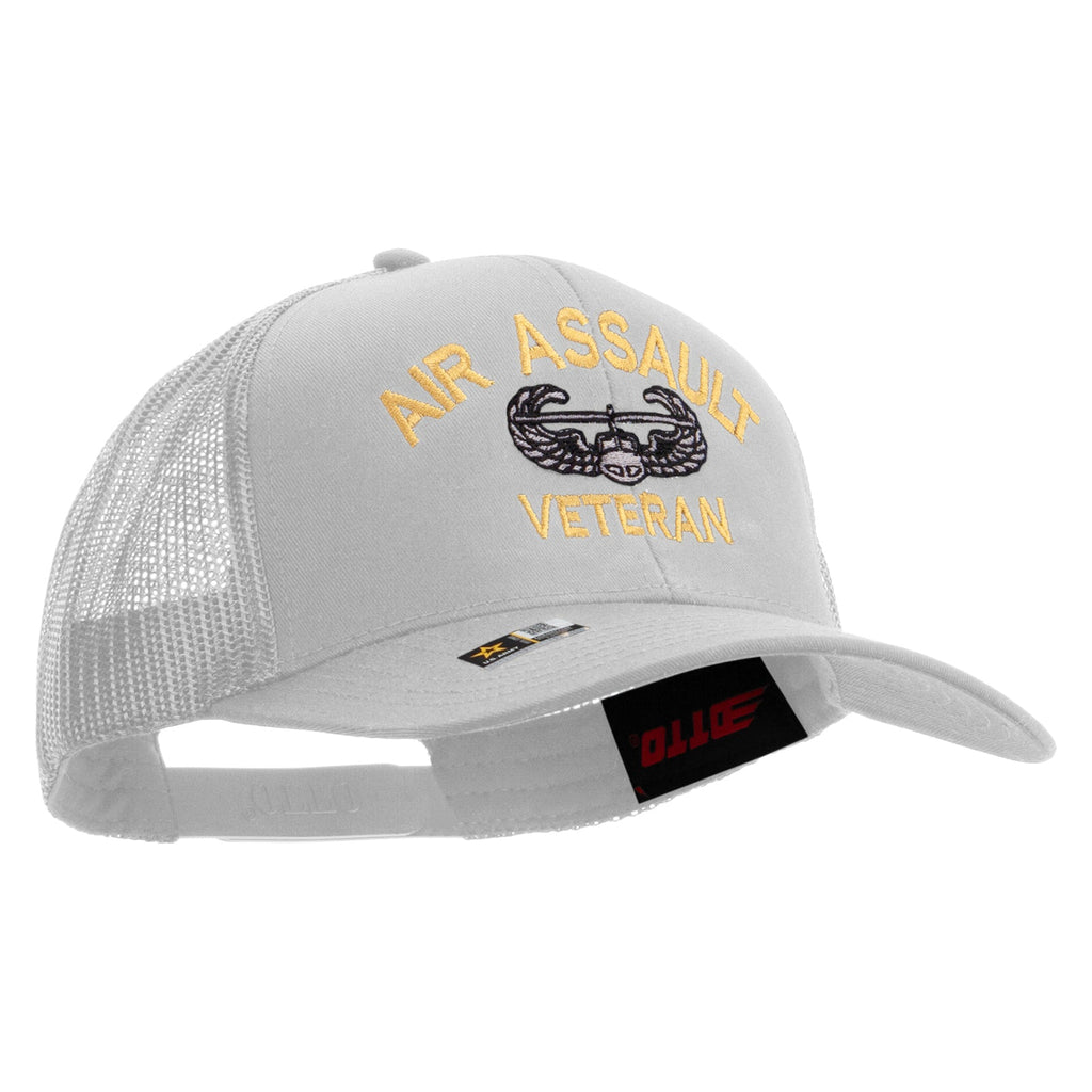 Air Assault Veteran Embroidered Solid Cotton Twill Mesh Prostyle Cap