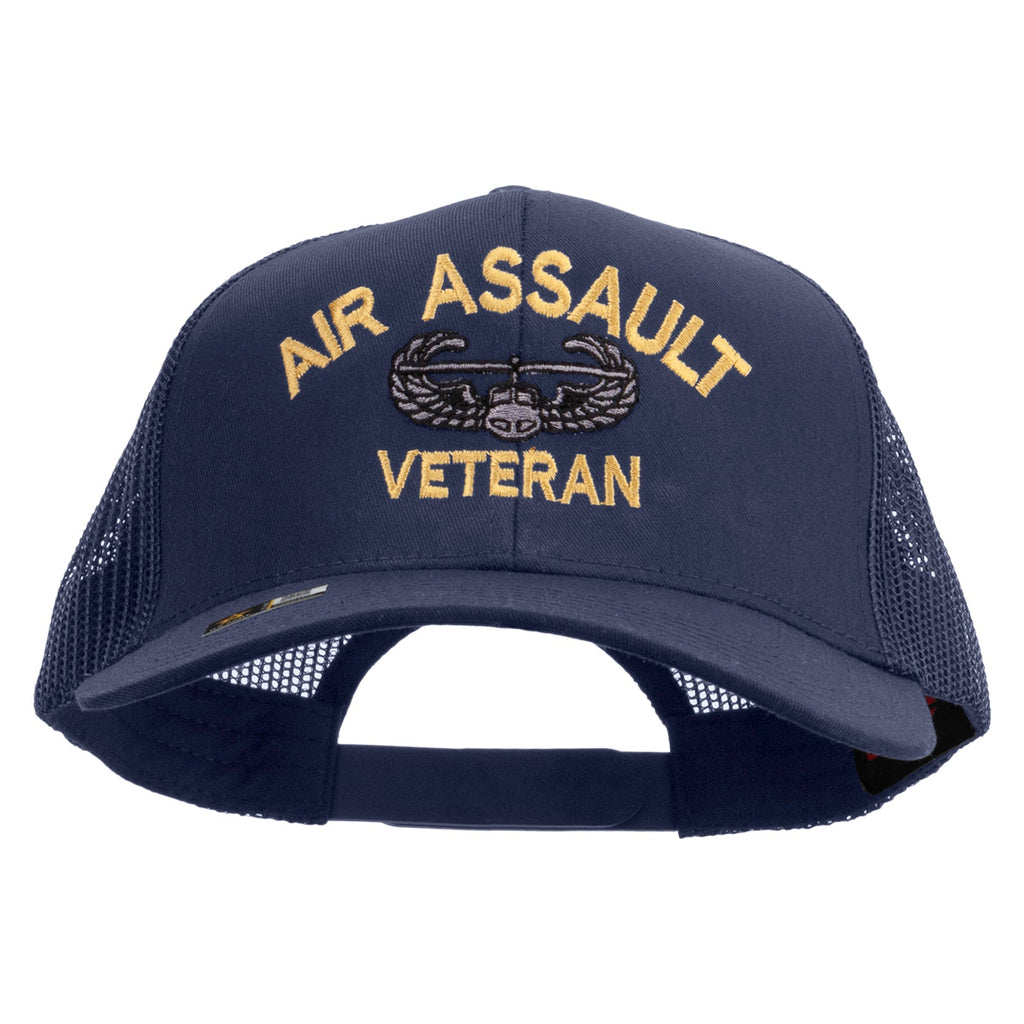 Air Assault Veteran Embroidered Solid Cotton Twill Mesh Prostyle Cap