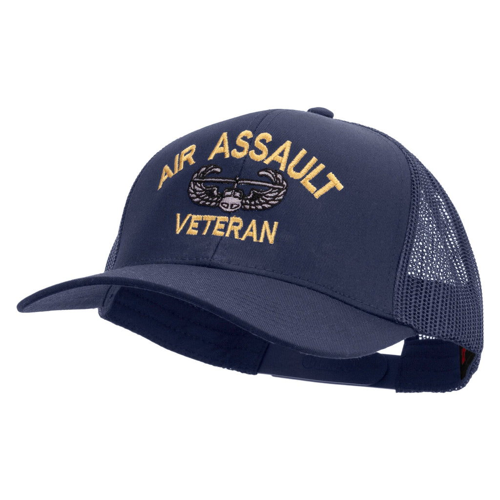 Air Assault Veteran Embroidered Solid Cotton Twill Mesh Prostyle Cap