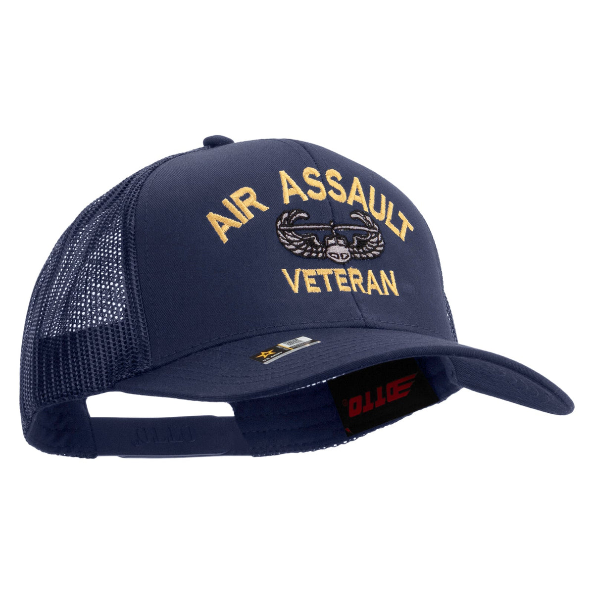 Air Assault Veteran Embroidered Solid Cotton Twill Mesh Prostyle Cap
