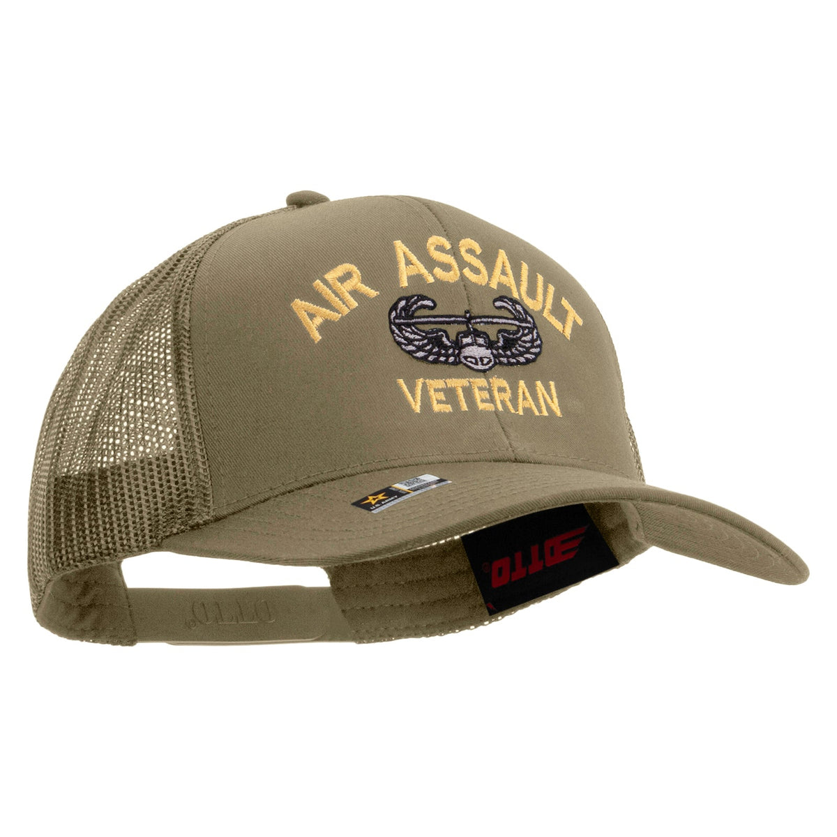 Air Assault Veteran Embroidered Solid Cotton Twill Mesh Prostyle Cap