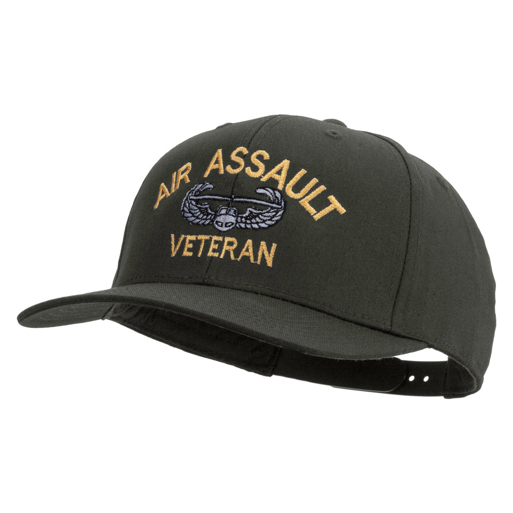 Air Assault Veteran Embroidered Solid Cotton Twill Pro Style Cap