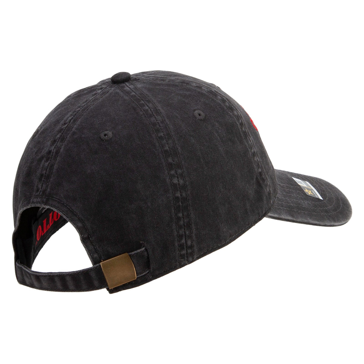 US Army Corps of Engineers Embroidered Washed Solid Pigment Dyed Cotton Twill Brass Buckle Cap
